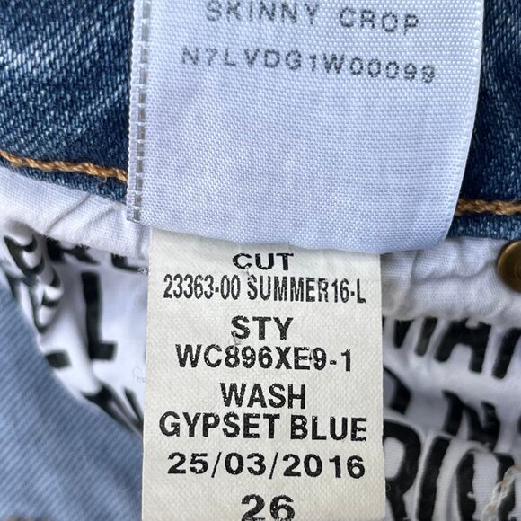 TRUE RELIGION CASEY LOW RISE SUPER SKINNY CROP WOMEN’S JEANS sz 26 Stretch - Picture 12 of 16